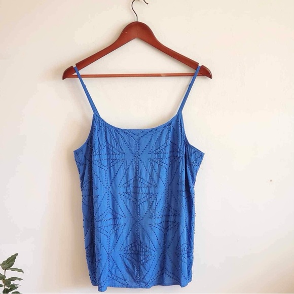 Anthropologie Gabriela Beaded Cami Bl-nk Blank London Medium Blue - Picture 5 of 9